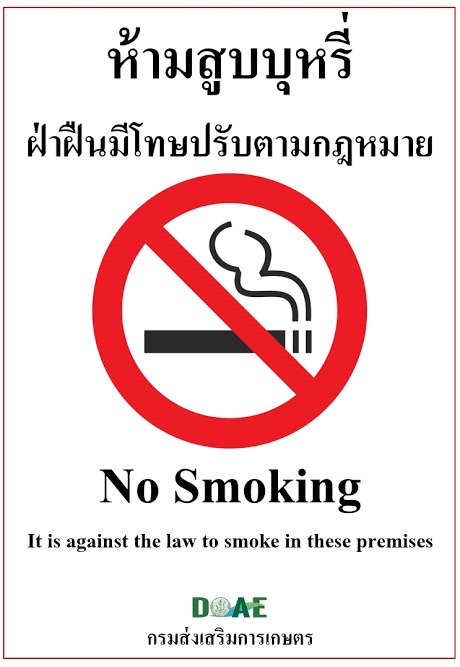  ประชาสัมพันธ์เขตปลอดบุหรี่ในสถานที่ราชการ ที่สาธารณะ 